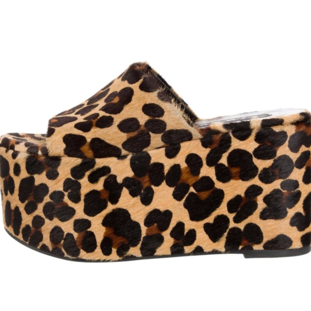 SIMON MILLER Blackout Leopard Platform Sandals